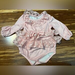 PatPat Soft Pink Floral Baby Dress